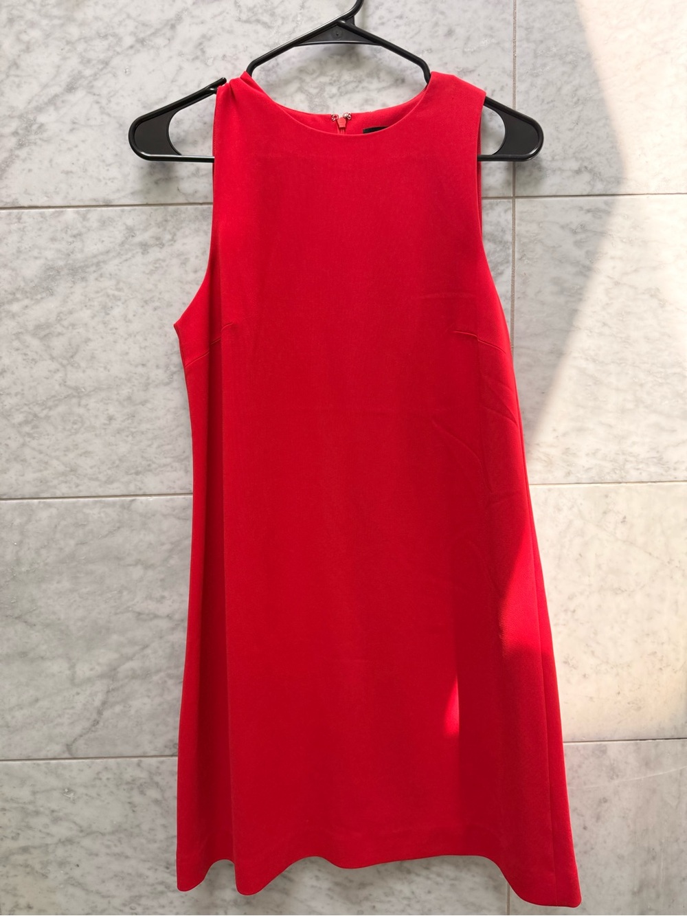 Theory Red Sleeveless Mini Shift Dress